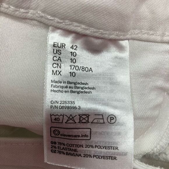 H&M Women’s White Jeans Size 10‎ - Picture 4 of 8